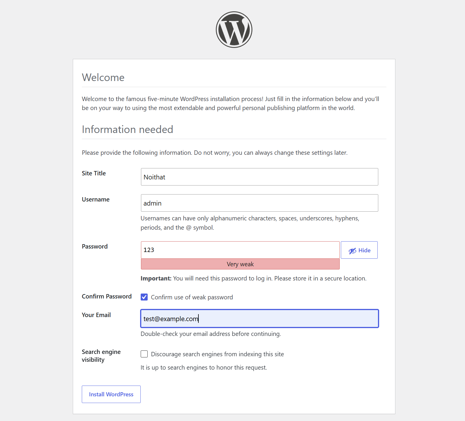 install